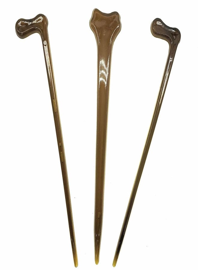 Good Hair Days Hair Chopsticks – 5 1/4" Long Updo Styling Sticks for Women, Vintage, Bridal Jewelry, Pins & Accessories for Chignons, French Twists & Buns – Tortoise Shell, Set of 3 - Image 1